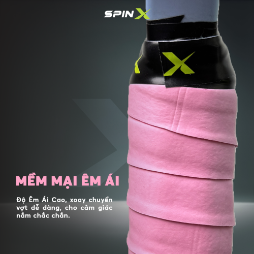 Quấn Cán Vợt Pickleball/Cầu Lông SpinX Dual Grip Chính Hãng -- Bám Chắc, Hút Mồ Hôi, Êm Tay - Bền - Mỏng Nhẹ